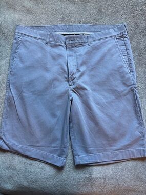 Roundtree & Yorke Men's Slate Blue Flat Front Shorts